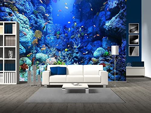 Benutzerdefinierte 3D-Fototapete Unterwasser Landschaft Wand Wandmalerei Wohnzimmer Schlafzimmer Tapete Wohnkultur 430Cmx300Cm