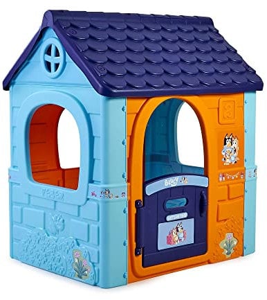 FEBER - Bluey Fantasy House, casita Infantil de Juegos con Puerta abatible, para Jugar al Aire Libre o en casa, casa Resistente y de facil Montaje, para niños de 2 a 6 años, Famosa (FEU11000)
