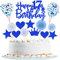 Tortendeko 17 Geburtstag Junge Happy 17th Birthday Cake Topper Tortendeko 17 Blau Junge Mädchen Cake Topper Deko 17 Geburtstag 17 Jahre Junge Tortendeko 17. Geburtstagstorte Topper