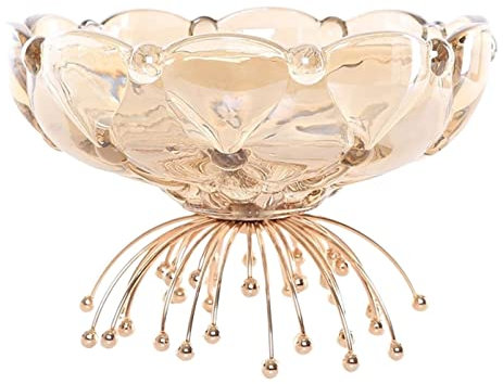 Corbeille a Fruit Coupe de fruit Bol De Fruits En Verre De Cristal Fait À La Main Transparent Panier De Fruits Bol De Bonbons Décor De Plat De Fruits À La Maison Panier A Fruits Porte Fruits ( Blue :