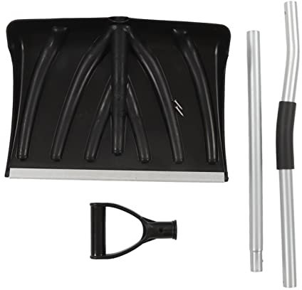 LANTRO JS Pelle à neige large – Grande capacité, poignée en forme de D, amovible, idéale pour voiture, garage, entrepôt