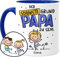 Cupdarling® Mug Papa Personnalisé Avec 1-3 Enfants - La Plus Belle Raison D'Être Papa - Tasse Cadeau Anniversaire - Fête Des Pères - 330 mL Céramique