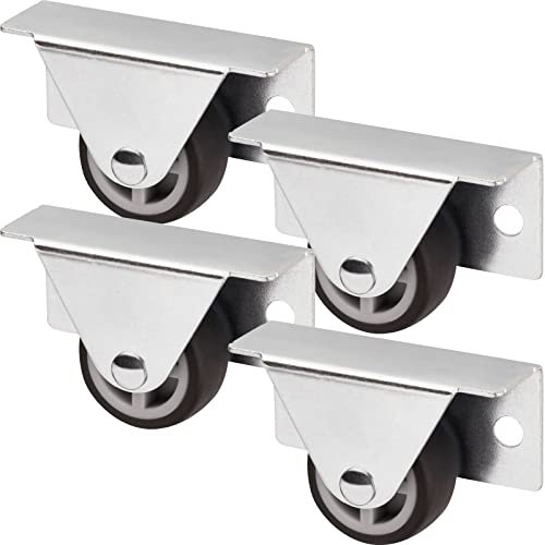 Sotech 4er Set Kastenrolle TRIER (Ø 30 mm, für Seitenmontage, dunkelgrau) Transportrolle, leise und bodenschonend, Ideal für Bettkästen und Bodenschubladen