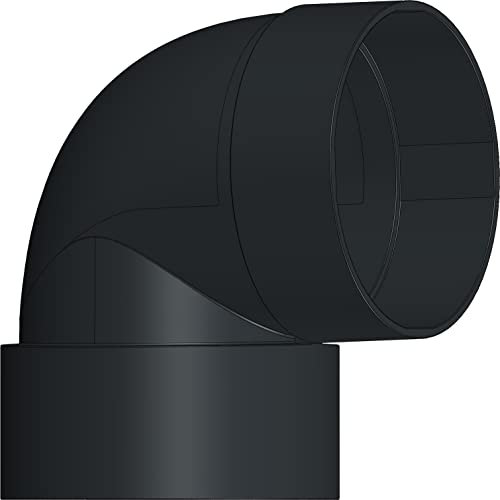 4 Home & Garden | Einzelteile Dachrinnensystem RG 70 Typ 200 Fallrohr DN 60 | Kunststoff PVC Anthrazit | Verbinder Stutzen Rinnenhalter (Fallrohrbogen88 Grad)