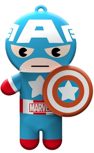 Lip Smacker Marvel Collection, Captain America Flavoured Lip Balm for Kids with Keychain, Moisturizing and Refreshing, Single Blister Pack