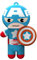 Lip Smacker Marvel Collection, Captain America Flavoured Lip Balm for Kids with Keychain, Moisturizing and Refreshing, Single Blister Pack