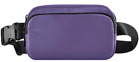 Sacs banane rose corail pour femmes et hommes avec sangle réglable, violet