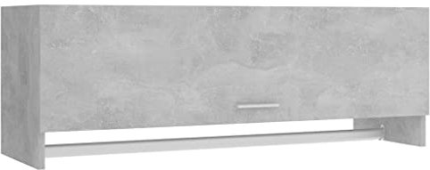 vidaXL Kleiderschrank Betongrau 100x32,5x35 cm Holzwerkstoff