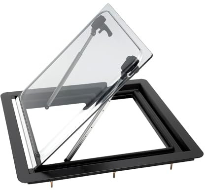 awolsrgiop Wohnwagenfenster, 45x50cm Ausstellfenster Seitenfenster Wohnmobil Fenster RV Klappfenster Externes Push Fenster, Wohnwagen Fenster Wohnmobil Fenster mit integriertem Rollo und Fliegengitter