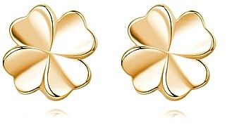 Reffeer Ohrstecker aus massivem 925er Sterlingsilber, Kleeblatt-Ohrstecker für Damen und Mädchen, kleine Blatt-Ohrstecker, Helix-Piercing-Ohrringe