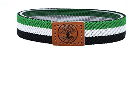 BDM Pulsera de hombre y mujer de tela con bandera de Extremadura y ajustable a todas las muñecas.