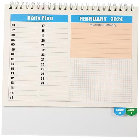 Amosfun Tischkalender Monatskalender Kalender für Lehrer Schüler Büroangestellte mit Dickem für Angenehmes Schreiben und Organisation von Terminen