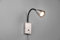 lightling Sandra Wandleuchte, Flexarm verstellbar, Breite: 8.5 cm, Höhe: 23.5 cm, Auslage: 22 cm, Nickel matt, Metall, exkl. Leuchtmittel, GU10, max: 10W