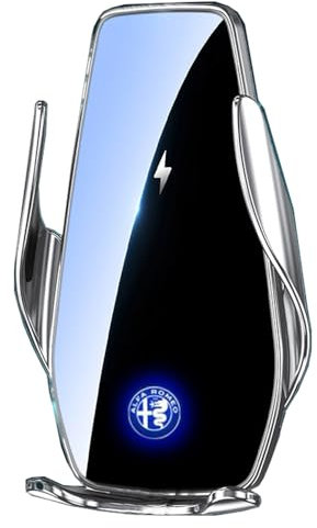 Für Alfa Romeo GTA 1300 Junior/GTA 1900/GTA 2000/GTAm 1968-1975 Verstellbarer Autotelefonhalter, Handyhalterung Auto lüftung, stabile Universal Handyhalterung,B Silver