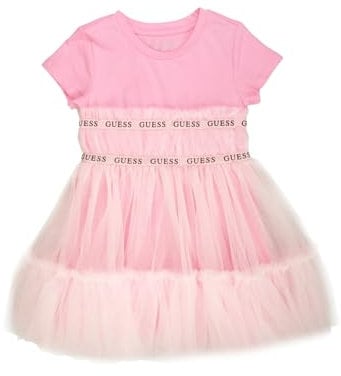GUESS Vestito per Bambine e Ragazze Rosa 6 Anni (116cm)