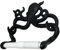 Octopus Toilet Paper Roll Holder – Cast Iron Decorative Wall Mount – Distressed Nautical Finish with Mounting Hardware (Nautical Black)