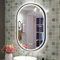 S'bagno Badspiegel mit Beleuchtung Oval 60x90cm, LED Badezimmerspiegel mit Aluminiumrahmen, Nebelfrei, 3000-6500K, Memory-Funktion, IP44 Badezimmer Spiegel mit Beleuchtung Horizontal/Vertikal, Schwarz