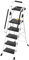 KINGRACK Trittleiter 5 Stufen klappbar, Leiter 5 Stufen 360 kg Tragfähigkeit, mit Werkzeugtray, Handlauf, für Haushalt, Garten, Malerei, Outdoor und Garagennutzung geeignete Faltbare Leiter, weiß