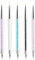 ATEK 5 Pcs Nail Art Brushes Set - Dual-Ended Nail Dotting Tool for Nail Art with Glitter Handle - Nail Art Tools Pens for Gel Polish, Acrylics & Fine Designs