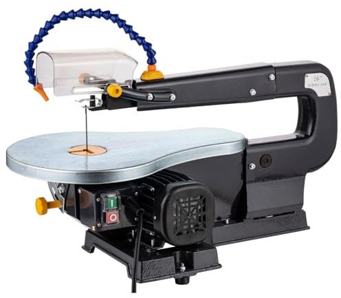 KATSU Tools Sega a Traforo 16 Pollici 85W con Tavolo di Lavoro Inclinabile a 45°, Cambio Lama Senza Attrezzi, per Lavorazione del Legno, Hobby, Artigianato e Fai-da-Te 100071