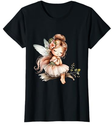 Süße Fee mit Feenflügel, Elfen und Feen Kostüm, Fee T-Shirt