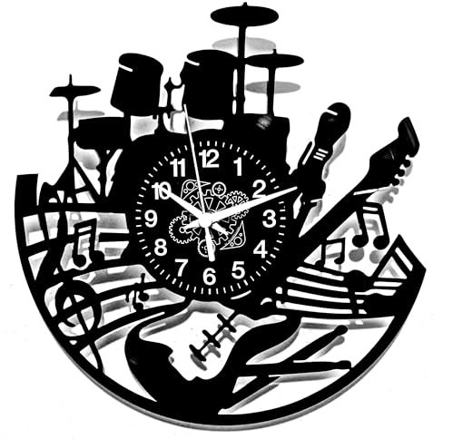 Instant Karma Clocks | Wanduhr | Bassist | Gitarre | Musikinstrumente | Musiker | Musikliebhaber | Schlagzeug | Rock Metal Punk | Geschenkidee