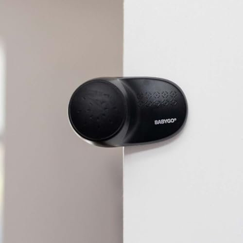 BABYGO® Baby Door Safety Stoppers | Anti-Slam Door Guards for Kids | Childproof Door Finger Protectors | Child Safety Locks for Home | 2-Piece Set Black