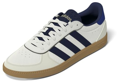 adidas Women's Breaknet Sleek Sneakers, White/Dark Blue/Team Royal Blue, 8 UK