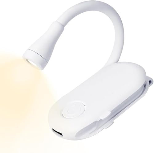 Rechargeable Book Reading Light – Clip On LED Lamp with 3 Light Modes, Adjustable Brightness, Portable & Lightweight, Perfect for Bedtime & Travel
