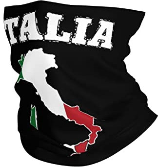 Gesichtsschutz Italien Karte Flagge Stirnband Atmungsaktiv Halswärmer Multifunktion Sturmhaube Für Radfahr Outdoor Camping 26X30CM