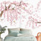 Wandtattoo Kirschblüte, Wandtattoo Groß XXL, Kirschblüte Rosa Baum Ast Wandsticker, Hängende Blumen Blüten Vögel auf Baum Wanddekoration für Schlafzimmer Wohnzimmer Sofa Hintergrund Wanddeko