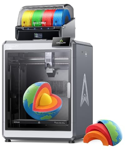 Creality Stampante 3D K2 Plus Combo,stampa multicolore con nuovo CFS,velocità di stampa massima di 600 mm/s,livellamento completamente automatico,volume di stampa 35 * 35 * 35cm (K2 Plus Combo)