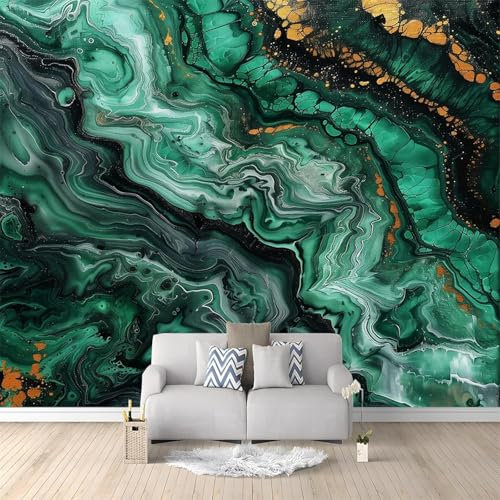 SPECUFX Photo Wallpaper Marble Teal 3D Wallpaper Wall Picture Pattern Living Room Bedroom Children's Room Office Hallway Wall Decoration 100x70cm