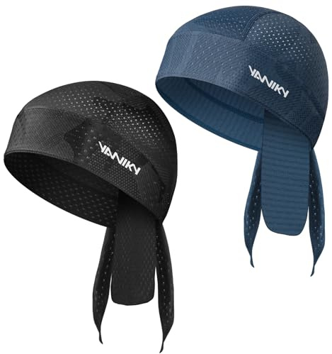 YANIKY Sports Bandana Cap UV Schutz Atmungsaktive Kopftuch Herren Damen Schnelltrocknend Durag Unter Helm Für Sommer Outdoor Sportarten Laufen