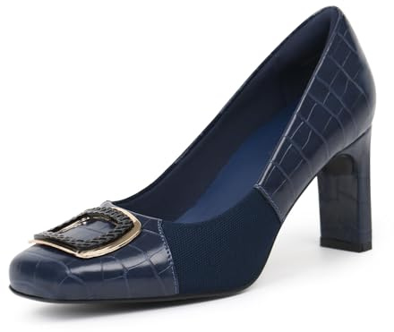 Ortho+Rest Women’s Orthopedic Dress Pumps – 3 Inch Orthotic Heels with Elastic Panels for Bunion Relief