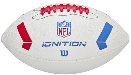 Wilson NFL Ignition Football, Made From Composite Leather For All-Weather Play