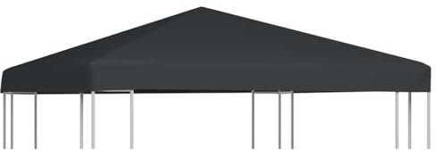 Mokuyary Ersatzabdeckung für Gartenpavillon, Ersatzdach für Pavillon, 310 g/m², 3 x 3 m, Grau