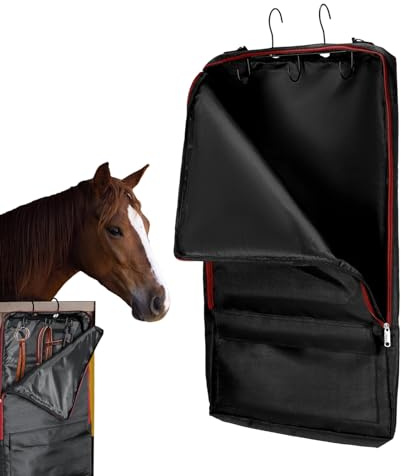 Mppchhn Pferdetasche - wasserdichte Reitzeugtasche Mit Haken - Stallausrüstung Tragetasche Für Reithalfter Trensen Reitstiefel Tagesbedarf Reiter Training Turnier