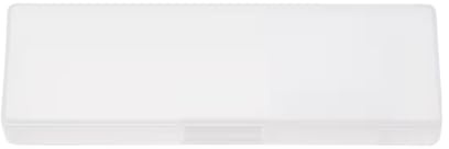 MUJI Klares Federmäppchen aus Polypropylen mit herausnehmbarer Trennwand, durchscheinende Aufbewahrungsbox für Schule und Bürobedarf, 22,5 x 7,5 x 2,5 cm