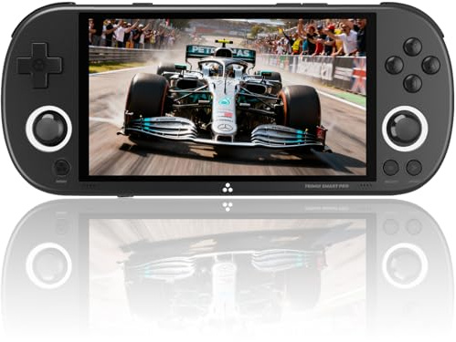 TRIMUI Smart Pro Handheld-Spielkonsole, 5000 mAh Akku, 128 GB interner Speicher mit 15.000 Spielen, Linux-System, 5-Zoll-IPS-HD-Bildschirm, RGB-Dual-Joystick-Design (Schwarz,128g)