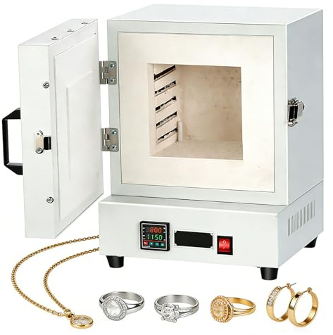 Fornace Elettrica Digitale per Ceramica, Gioielleria & Laboratorio - Piccolo Forno per Ceramica con Temperatura 0-1150°C, Utilizzato per Colatura, Indurimento Rivestimento in Polvere e Ricottura