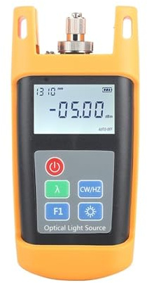 LLAWQSM Tester per fibra ottica, Sorgente Luminosa In Fibra Ottica Portatile A Due Lunghezze D'onda 1310/1550 Nm