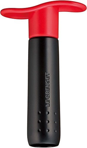 Le Creuset Wine Accessories WA-137 Wine Pump & 3 Stoppers - Cerise, 49200000608200