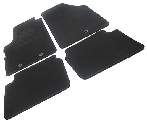 TN Profimatten Autoteppich passend für Hyundai i10 2008-2013, Velours, Schwarz