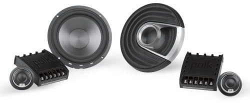 Polk Audio MM6502 Mobile Monitor Series Component Speaker System per auto e marina - Altoparlante a 2 vie da 6,5 pollici, risposta in frequenza 35-40 kHz, cono woofer placcato titanio e tweeter a