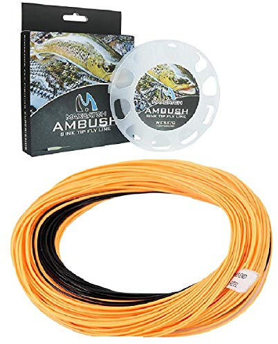 Maximumcatch Sinken-Spitze Fliegenschnur für Fliegenfischen, 3ips, 4/5/6/7/8 F/S (Orange/Schwarz, WF-5F/S)