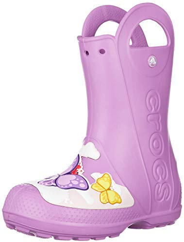 Crocs Crocsfl Butterfly Rain Boot K, Stivali di Gomma Unisex-Bambini, Viola (Violet 508.), 22/23 EU