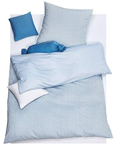 Doris Meyer Interlock-Jersey Wendebettwäsche Raffi bleu
