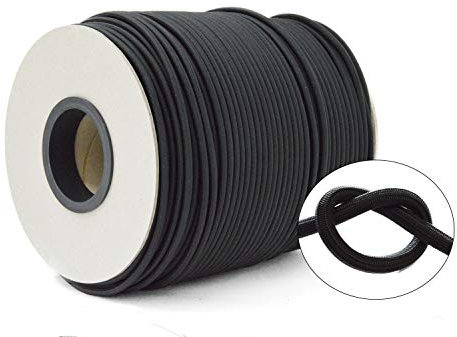 Roban Fashion Schwarz Expanderseil 6mm 60meter Spanngummi Planenseil Gummiseil Gummischnur Gummileine Spannseil Seil Plane (6mm,60m)