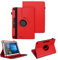 NAUC Tablet Tasche kompatibel für ODYS Space One 10 / SE Schutzhülle Universal Kunst-Leder Hülle Standfunktion 360 Drehbar Cover Case, Farben:Rot